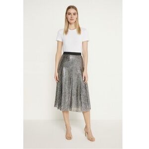 Maje Jaly Sequin Midi Skirt Small